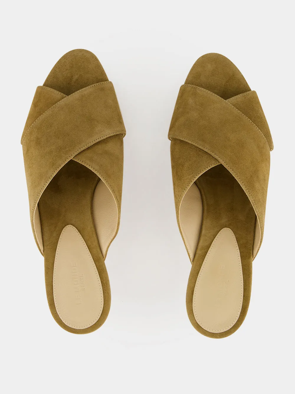 Taupe Suede Luca Kitten Mules sold by Fashion Clinic product image thumbnail 4