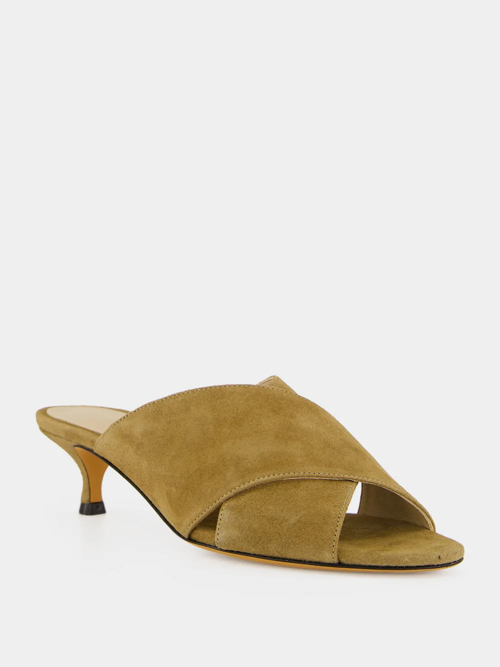 Taupe Suede Luca Kitten Mules sold by Fashion Clinic product image thumbnail 2