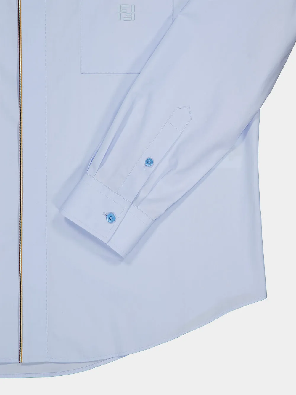 Light Blue Cotton Oxford Shirt sold by Fashion Clinic product image thumbnail 4