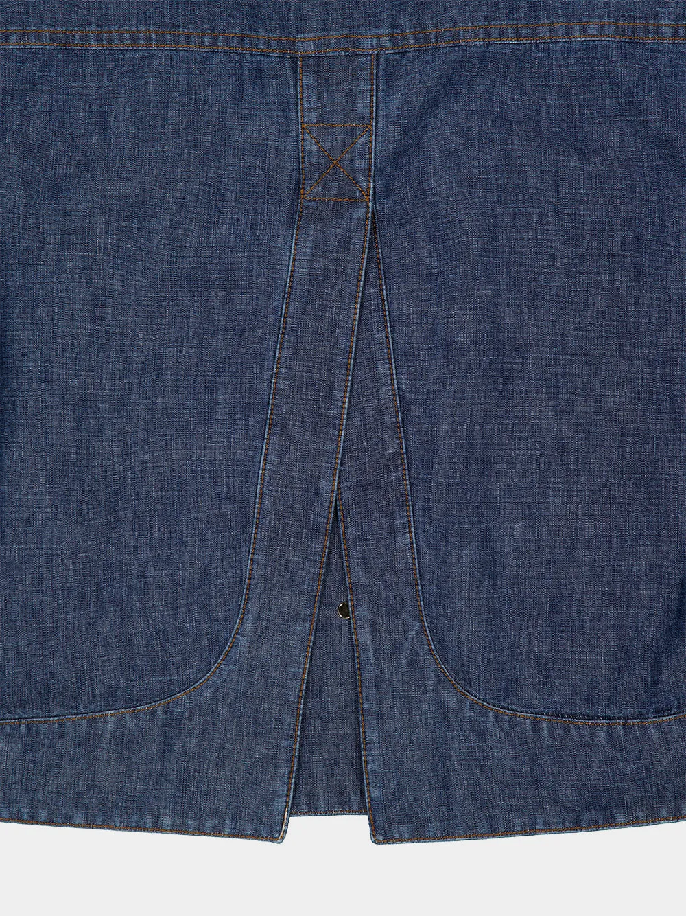 Navy Blue Chambray Short Jacket sold by Fashion Clinic product image thumbnail 5