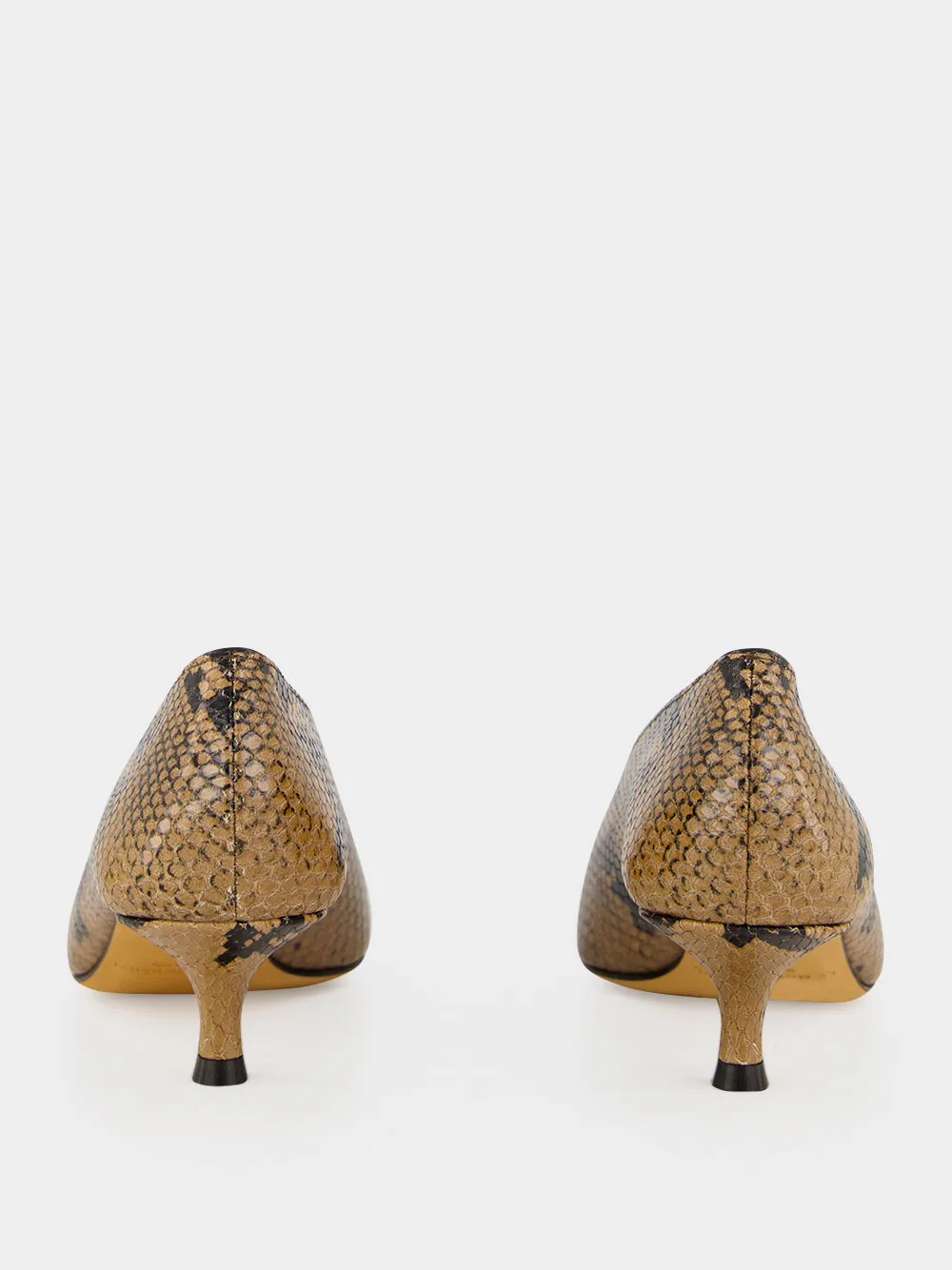 Fango Snake-Effect Babouche Kitten Pumps sold by Fashion Clinic product image thumbnail 5