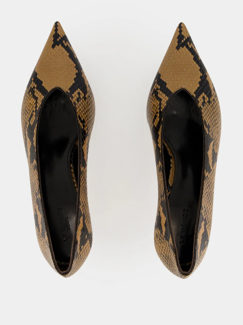 Fango Snake-Effect Babouche Kitten Pumps sold by Fashion Clinic product image thumbnail 4