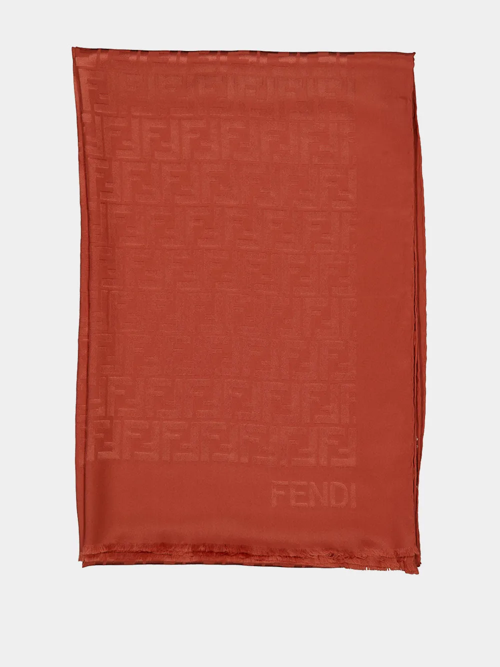 Rust FF Silk Stole sold by Fashion Clinic product image thumbnail 2