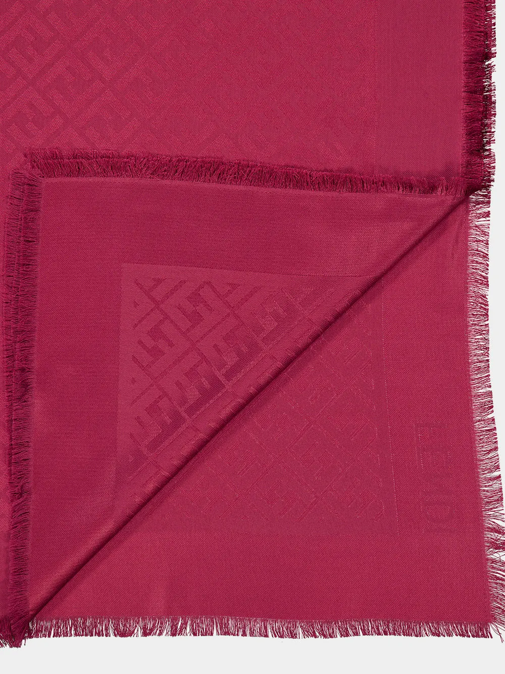 Cherry Red FF Silk & Wool Shawl sold by Fashion Clinic product image thumbnail 2