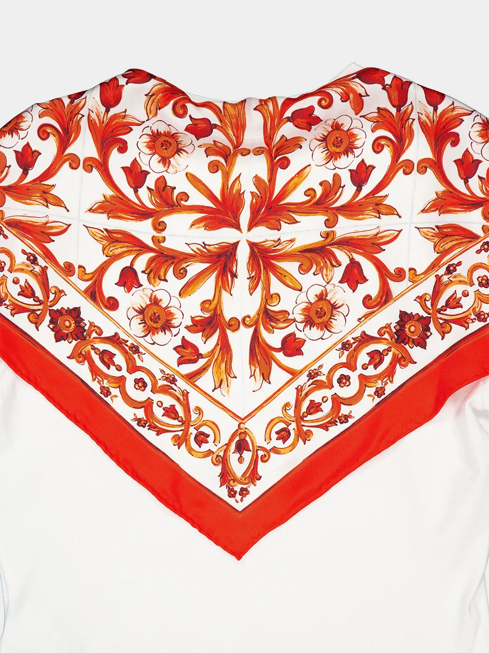 White Majolica Scarf T-Shirt sold by Fashion Clinic product image thumbnail 5