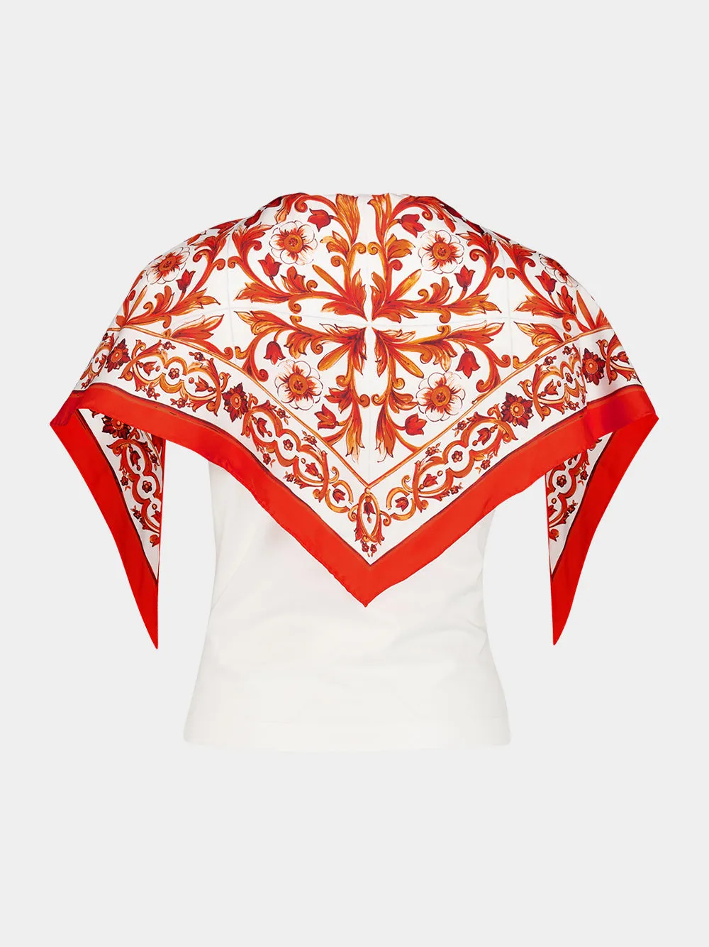 White Majolica Scarf T-Shirt sold by Fashion Clinic product image thumbnail 2