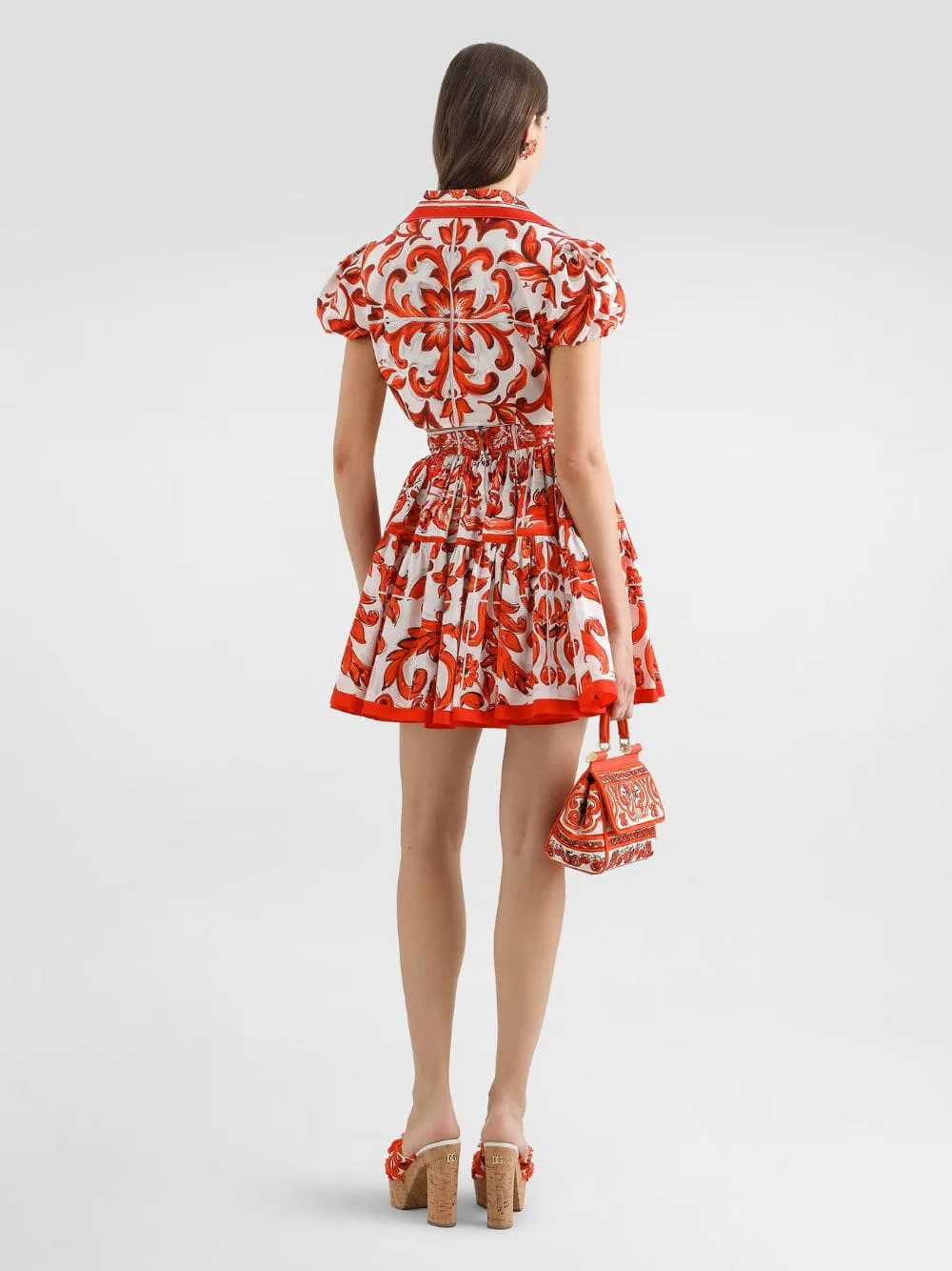 Orange Majolica Poplin Tie Shirt sold by Fashion Clinic product image thumbnail 3