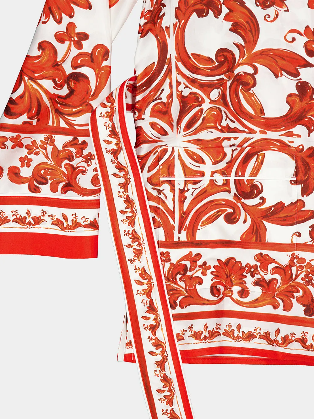 Orange Majolica Silk Vanity Shirt sold by Fashion Clinic product image thumbnail 4