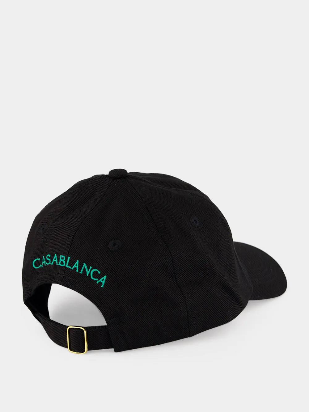 Indigo Casablanca Tennis Club Denim Cap sold by Fashion Clinic product image thumbnail 4