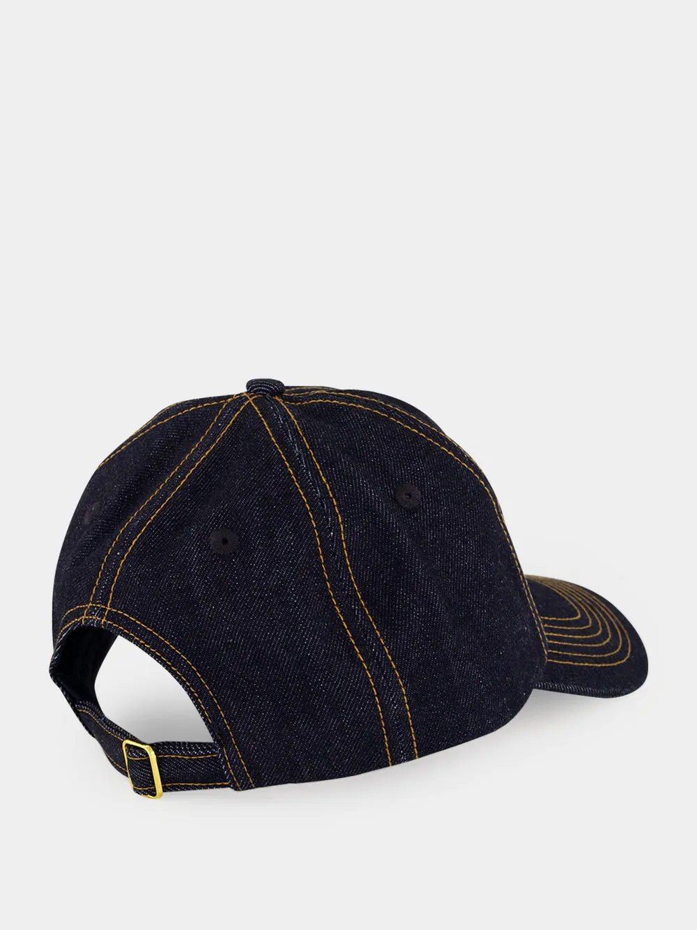 Indigo Casablanca Tennis Club Denim Cap sold by Fashion Clinic product image thumbnail 2
