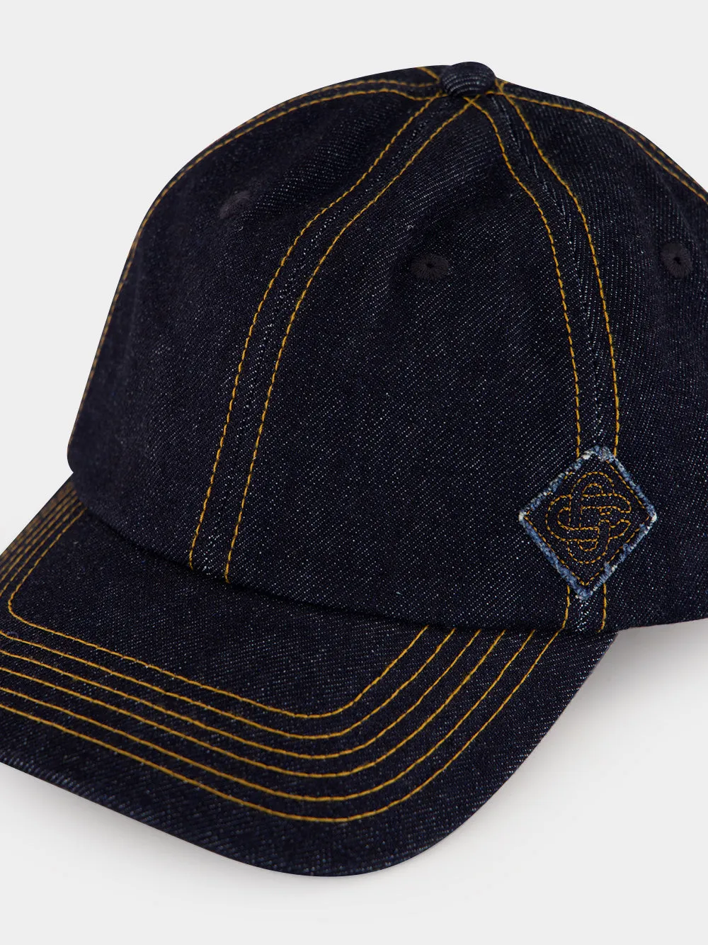 Indigo Casablanca Tennis Club Denim Cap sold by Fashion Clinic product image thumbnail 3