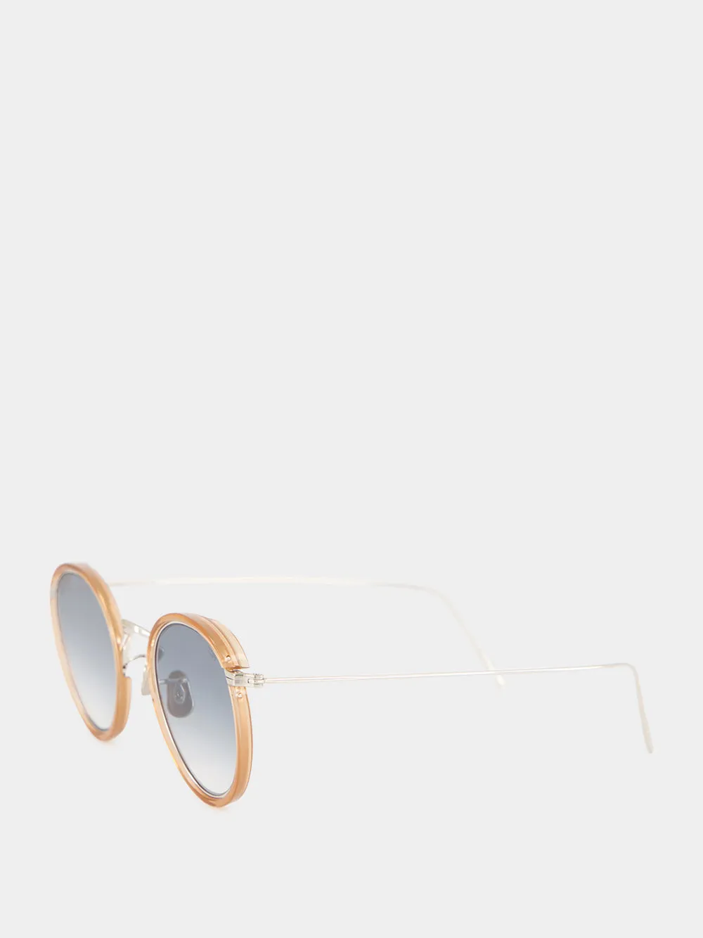 Mandarine and Silver 717-E Oval Sunglasses sold by Fashion Clinic product image thumbnail 3