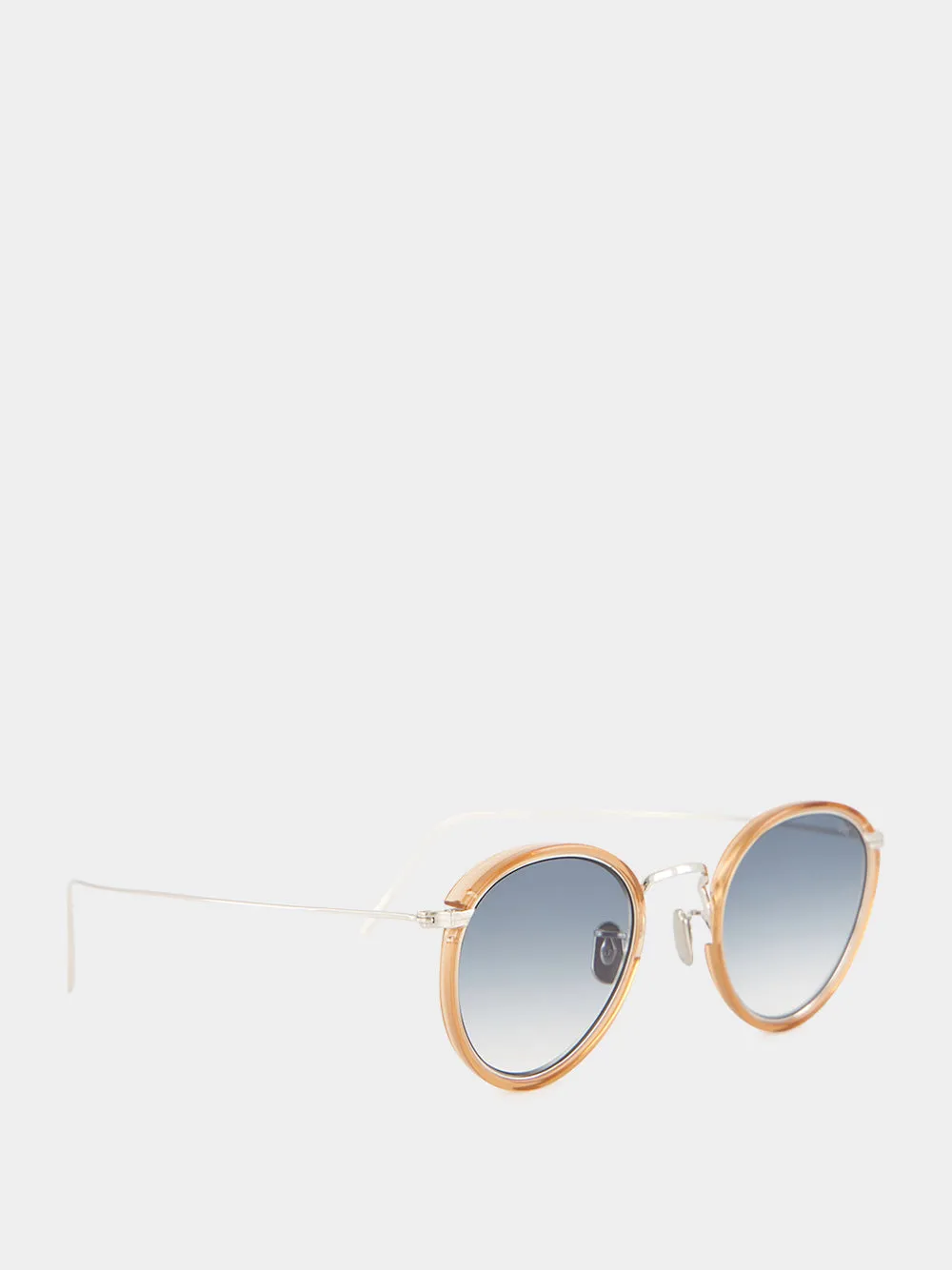 Mandarine and Silver 717-E Oval Sunglasses sold by Fashion Clinic product image thumbnail 2