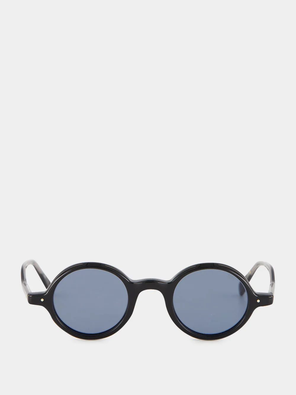 Black 347E Round Acetate Sunglasses sold by Fashion Clinic