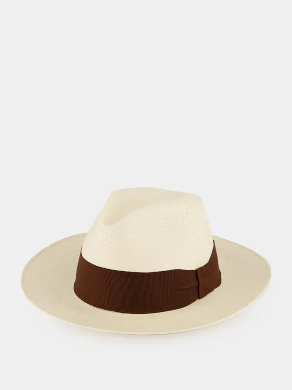 Natural and Cacao Rafael Panama Hat made by Fashion Clinic