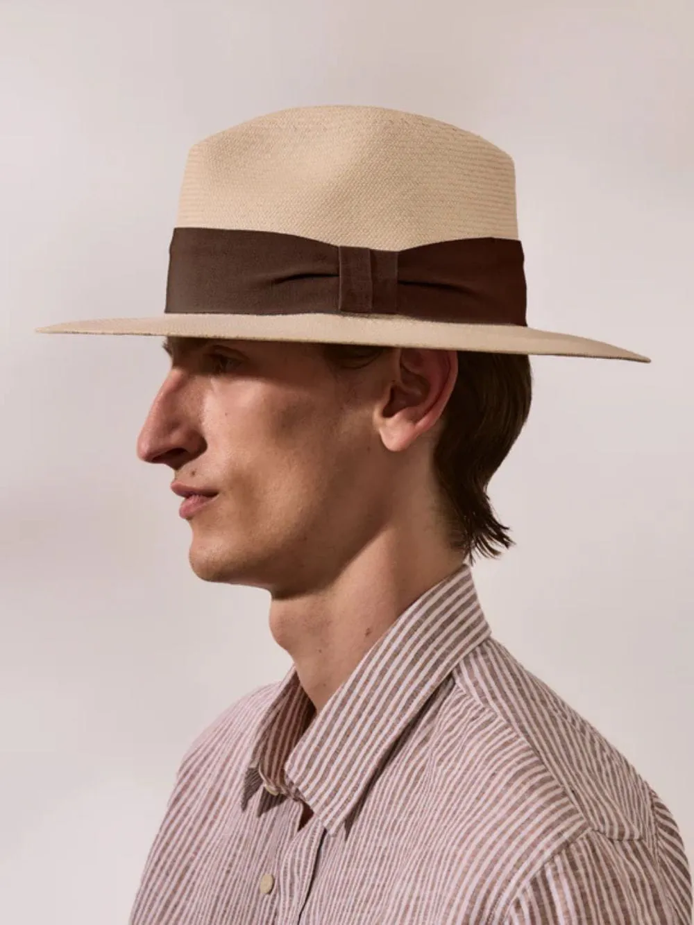 Natural and Cacao Rafael Panama Hat sold by Fashion Clinic product image thumbnail 2