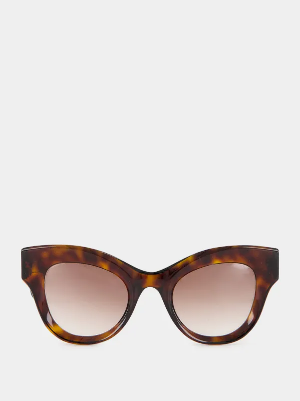 Havana Ana Cat-Eye Sunglasses made by Fashion Clinic