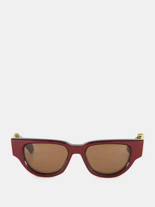 V-Due Bordeaux Sunglasses made by Valentino Garavani