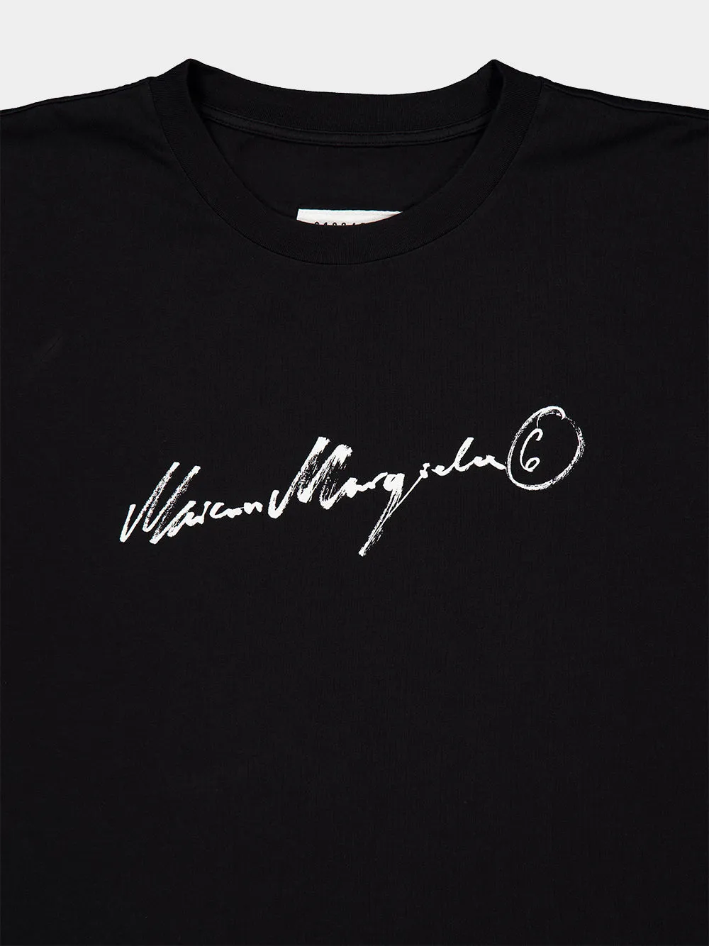 Black Overdyed Script Jersey T-Shirt sold by Fashion Clinic product image thumbnail 3