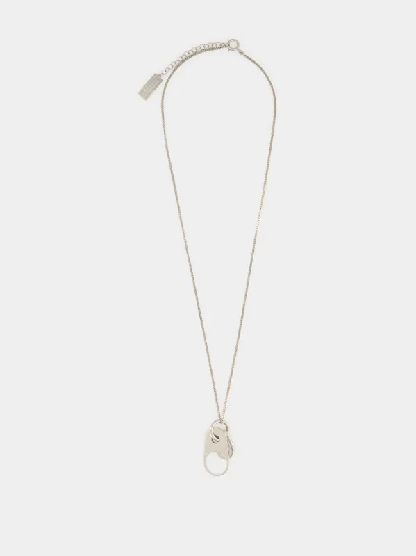 Silver Brass Pendant Necklace made by Maison Margiela