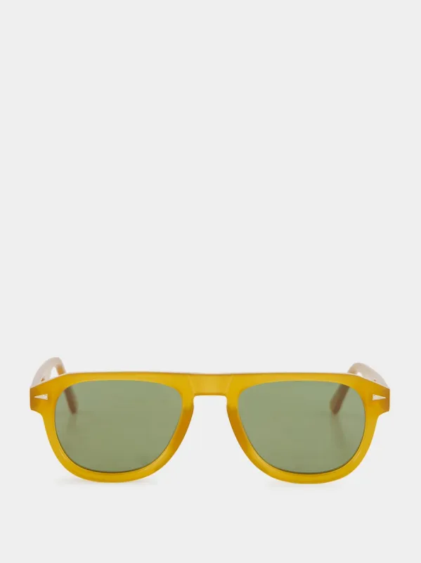 Peach and Khaki Light Carrousel Sunglasses made by Ahlem Eyewear