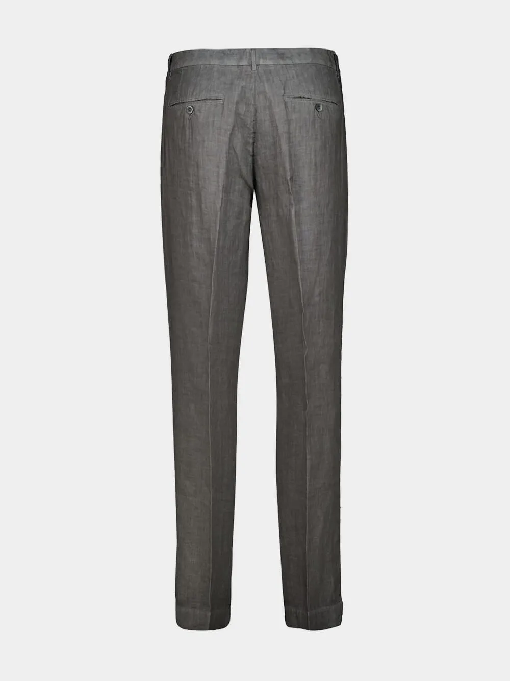 Grey Linen Tailored Trousers sold by Fashion Clinic product image thumbnail 2