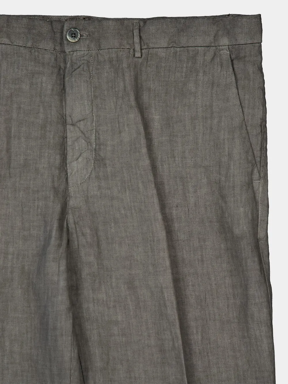 Grey Linen Tailored Trousers sold by Fashion Clinic product image thumbnail 3