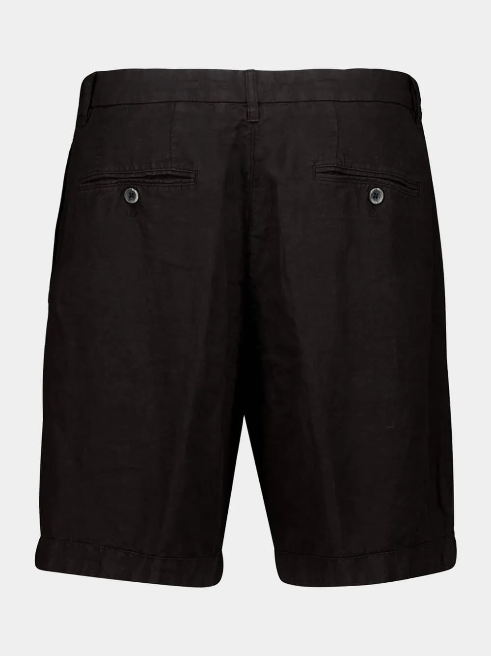 Black Linen Bermuda Shorts sold by Fashion Clinic product image thumbnail 2
