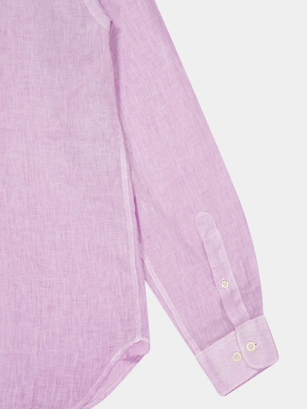 Lilac Soft Fade Linen Shirt sold by Fashion Clinic product image thumbnail 4