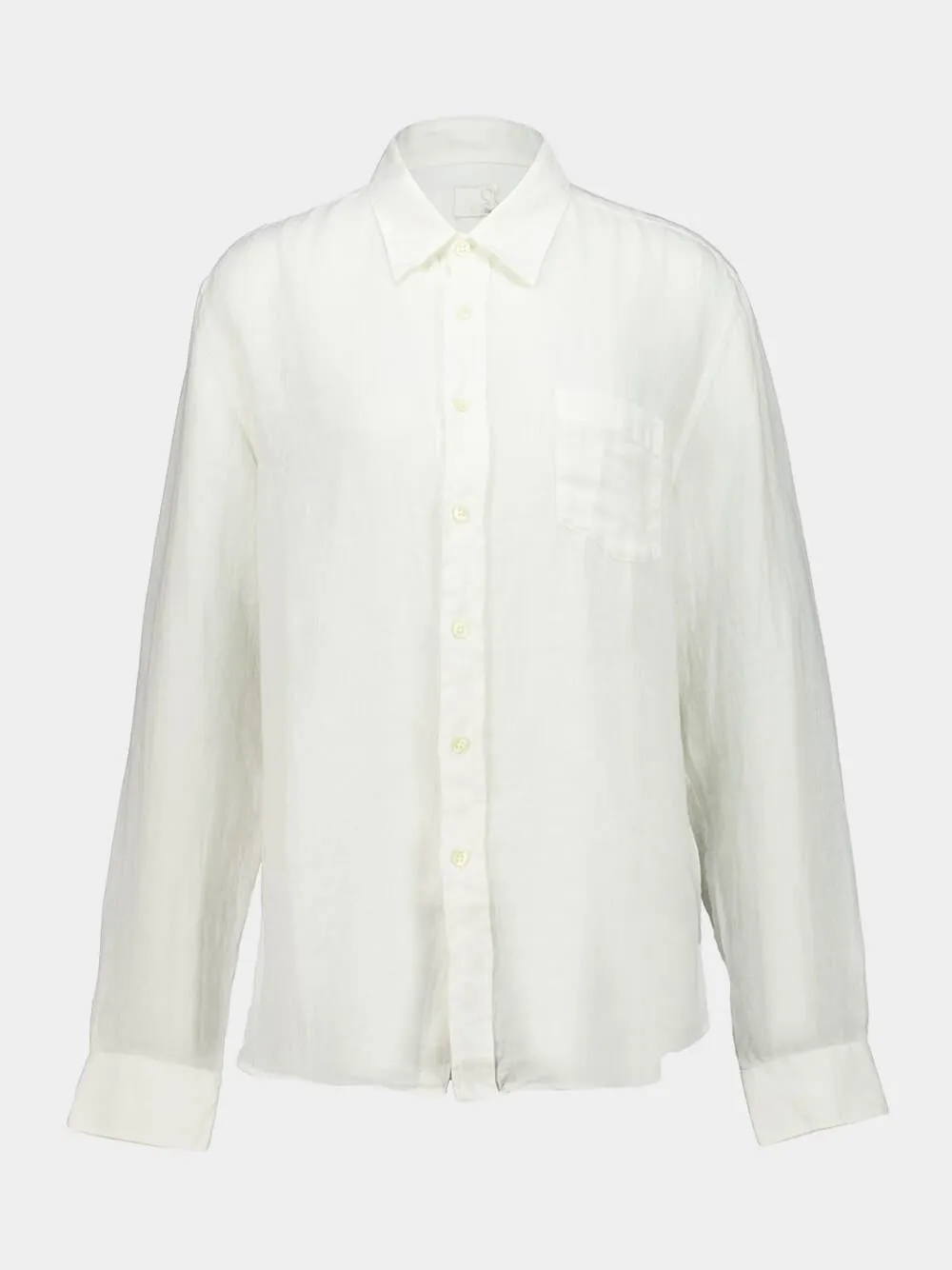 Ice White Linen Regular Fit Shirt sold by Fashion Clinic