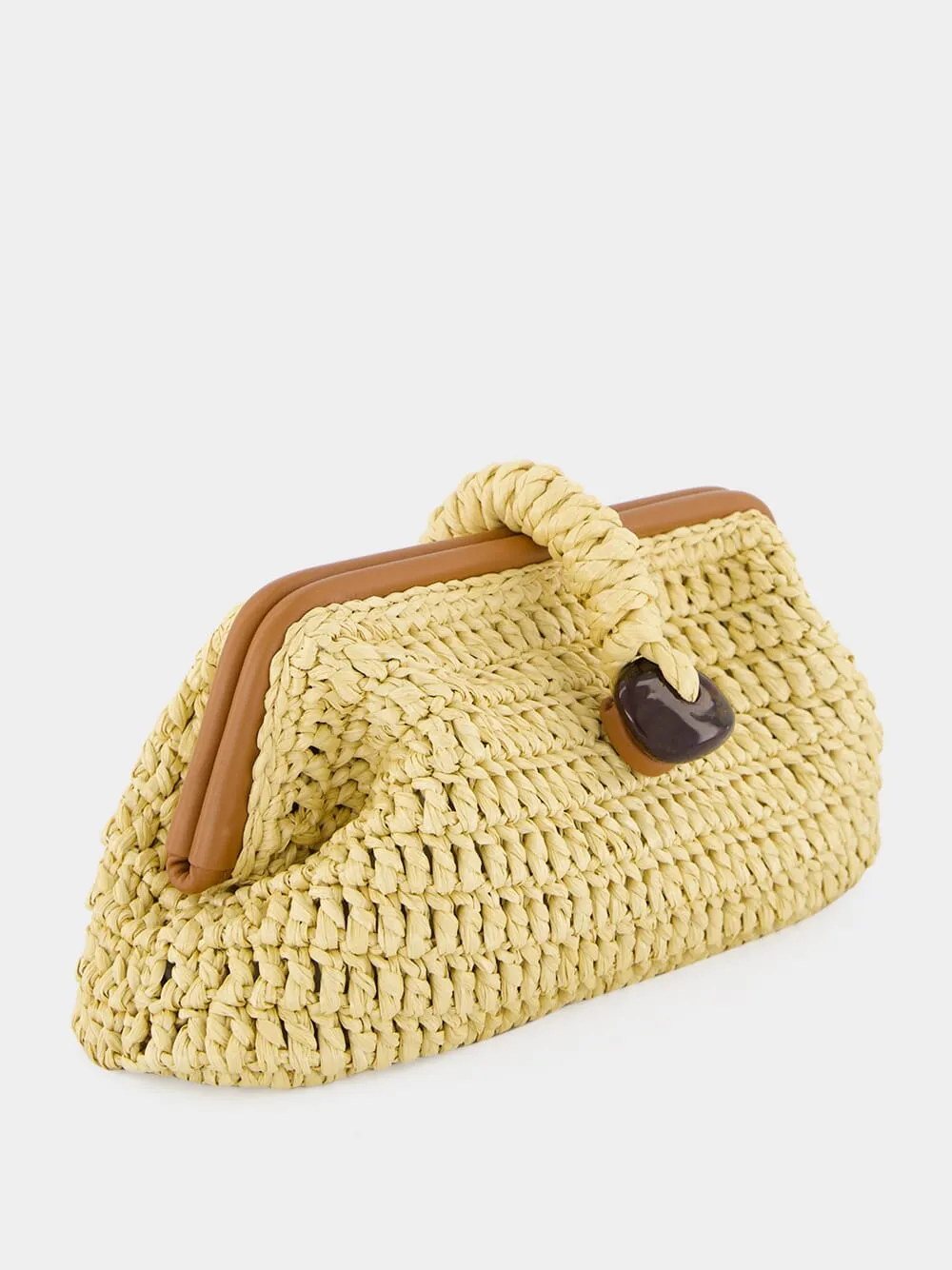 Natural Delphine Raffia Clutch Bag sold by Fashion Clinic product image thumbnail 3