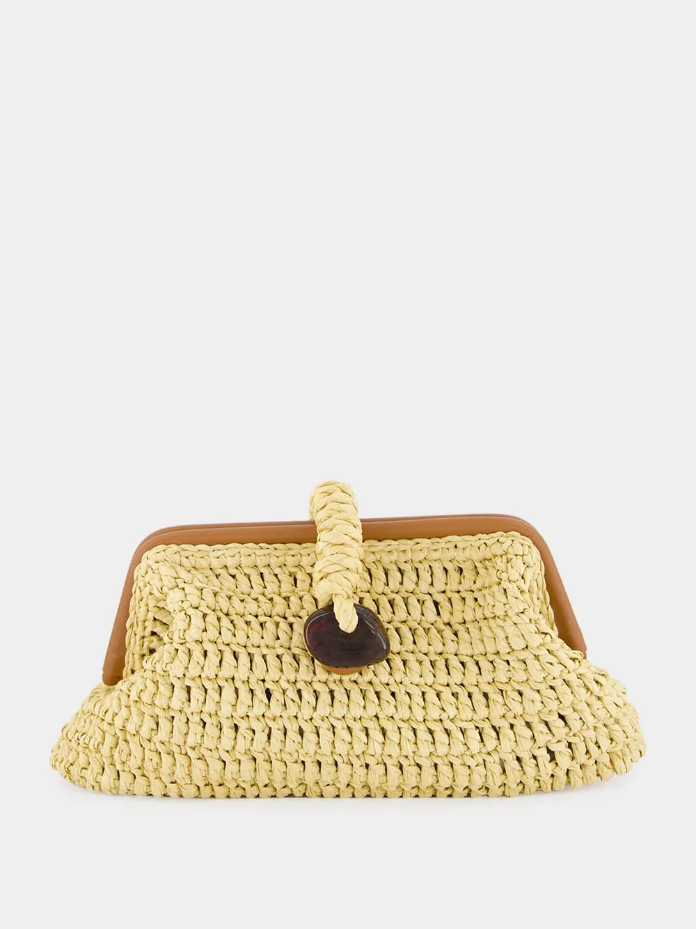 Natural Delphine Raffia Clutch Bag sold by Fashion Clinic