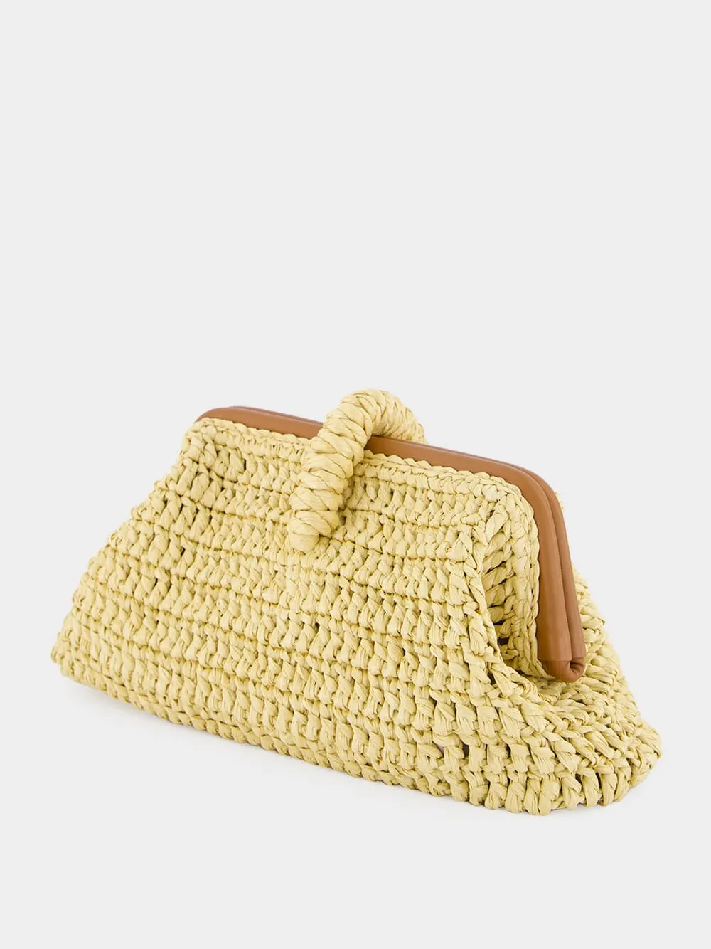 Natural Delphine Raffia Clutch Bag sold by Fashion Clinic product image thumbnail 5