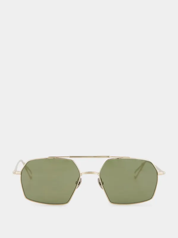 Khaki Green Haussmann Sunglasses made by Ahlem Eyewear