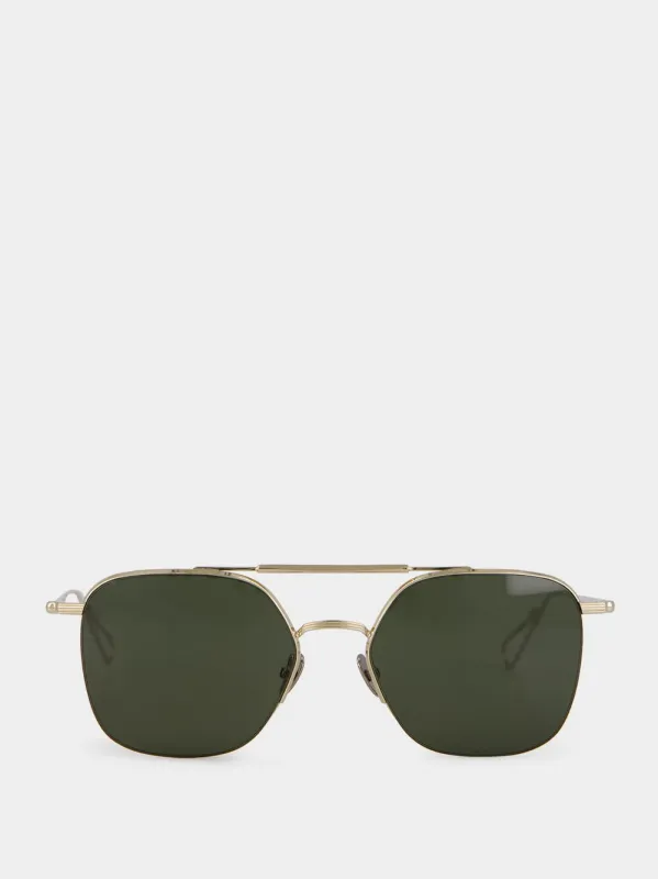 Louxor Green Aviator Sunglasses made by Ahlem Eyewear