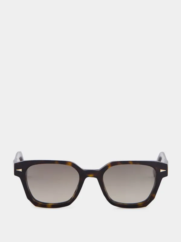 Saint-Georges Sunglasses in Dark Turtle and Rain Gradient made by Ahlem Eyewear