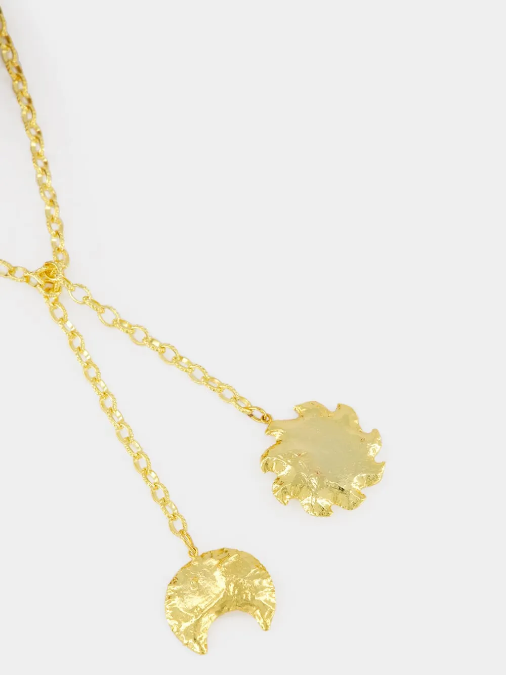 Sol y Luna Pendant Chain Necklace sold by Fashion Clinic product image thumbnail 3