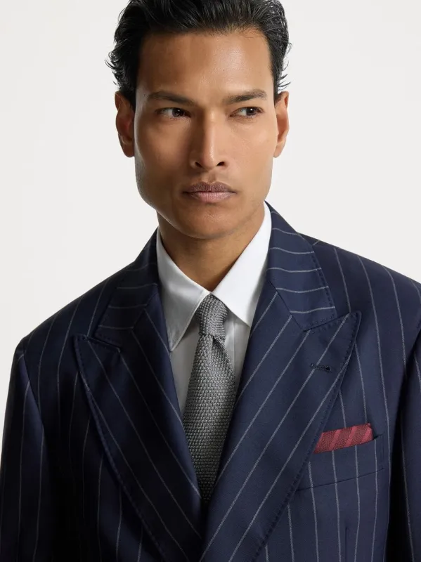 Grey Silk Knit Tie made by Brunello Cucinelli