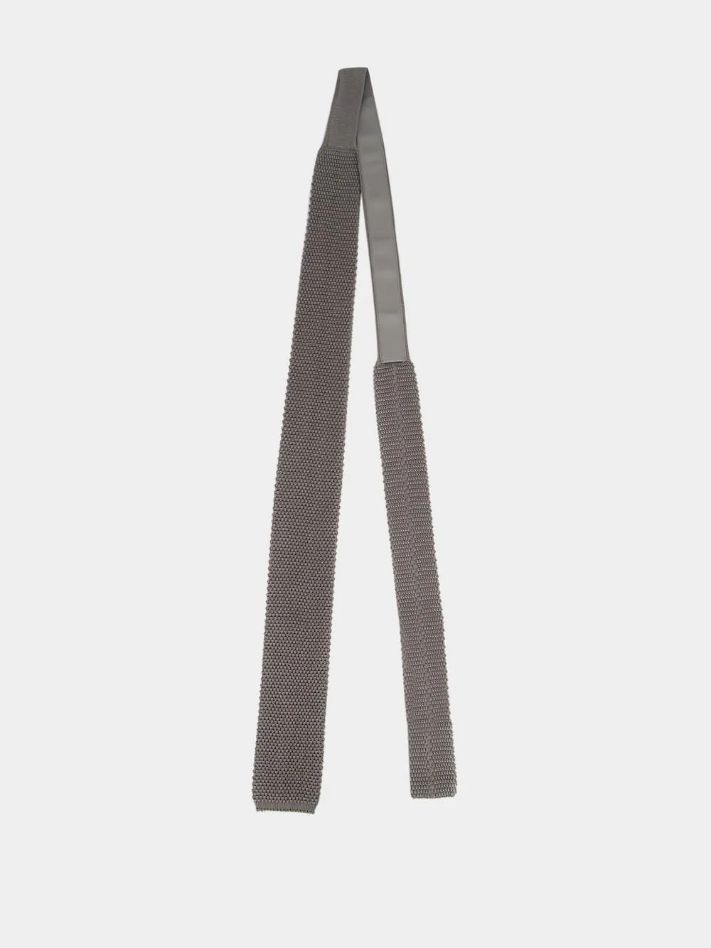 Grey Silk Knit Tie sold by Fashion Clinic product image thumbnail 4