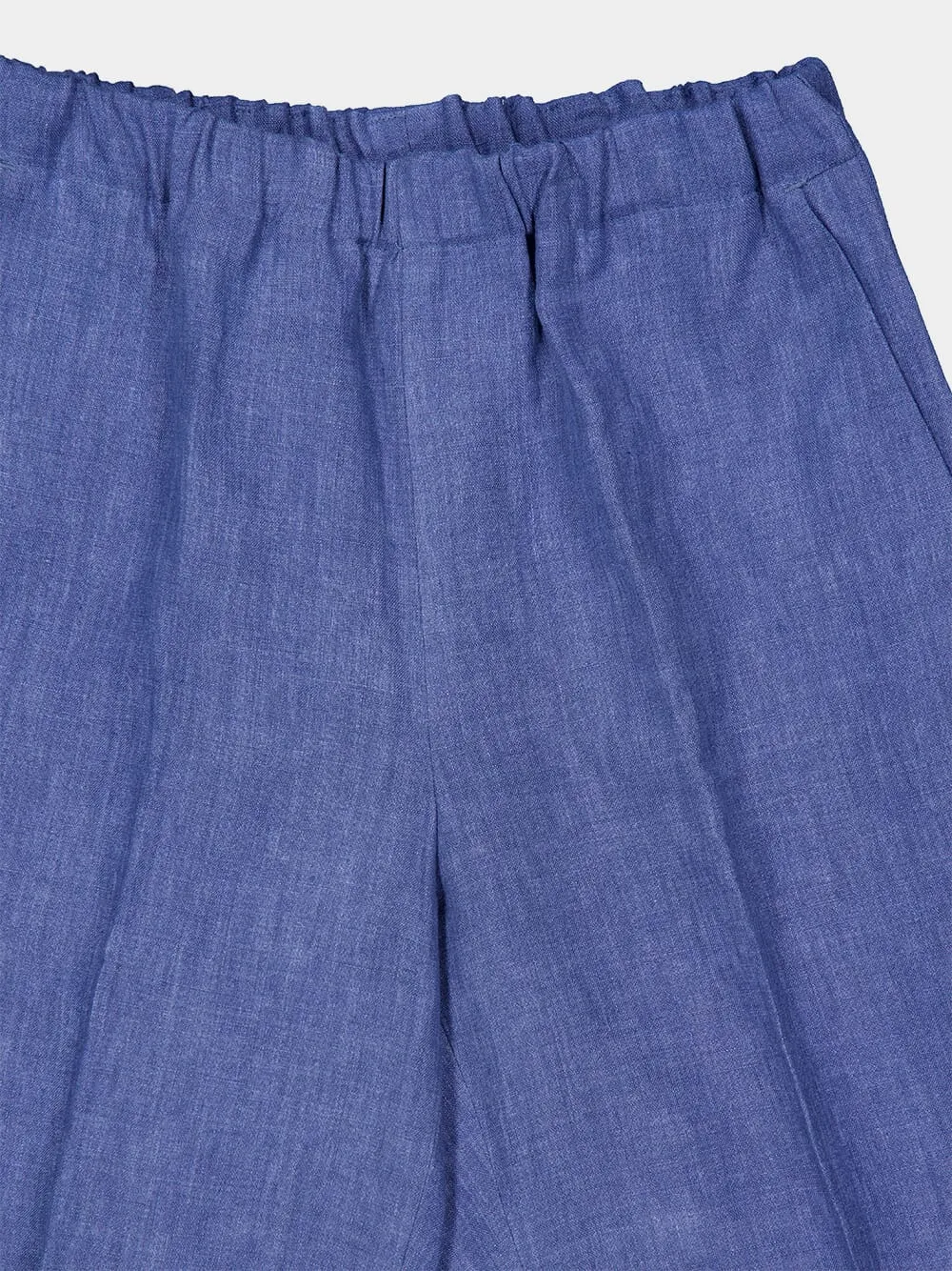 Light Denim Linen Bermuda Shorts sold by Fashion Clinic product image thumbnail 3