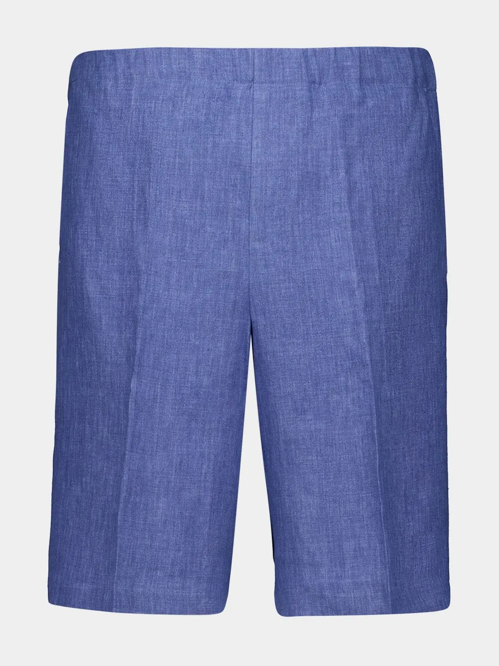 Light Denim Linen Bermuda Shorts sold by Fashion Clinic