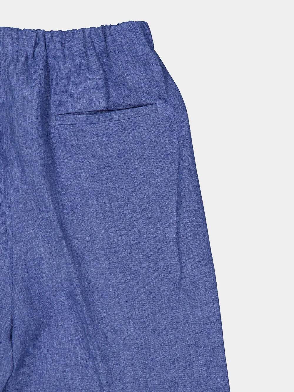 Light Denim Linen Bermuda Shorts sold by Fashion Clinic product image thumbnail 4