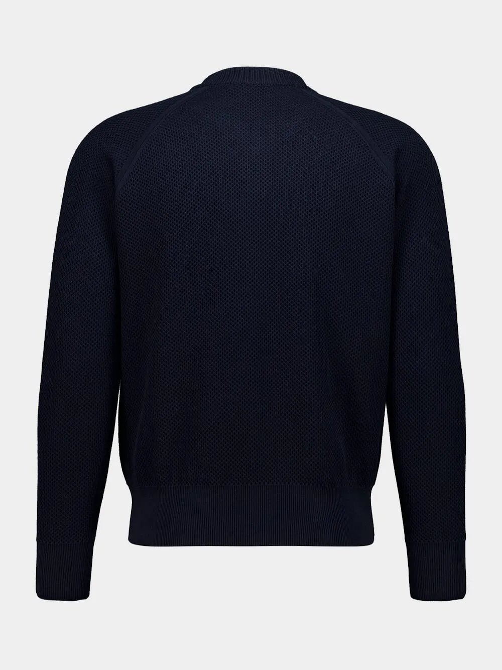 Navy Blue Zipped Cotton Bomber sold by Fashion Clinic product image thumbnail 2