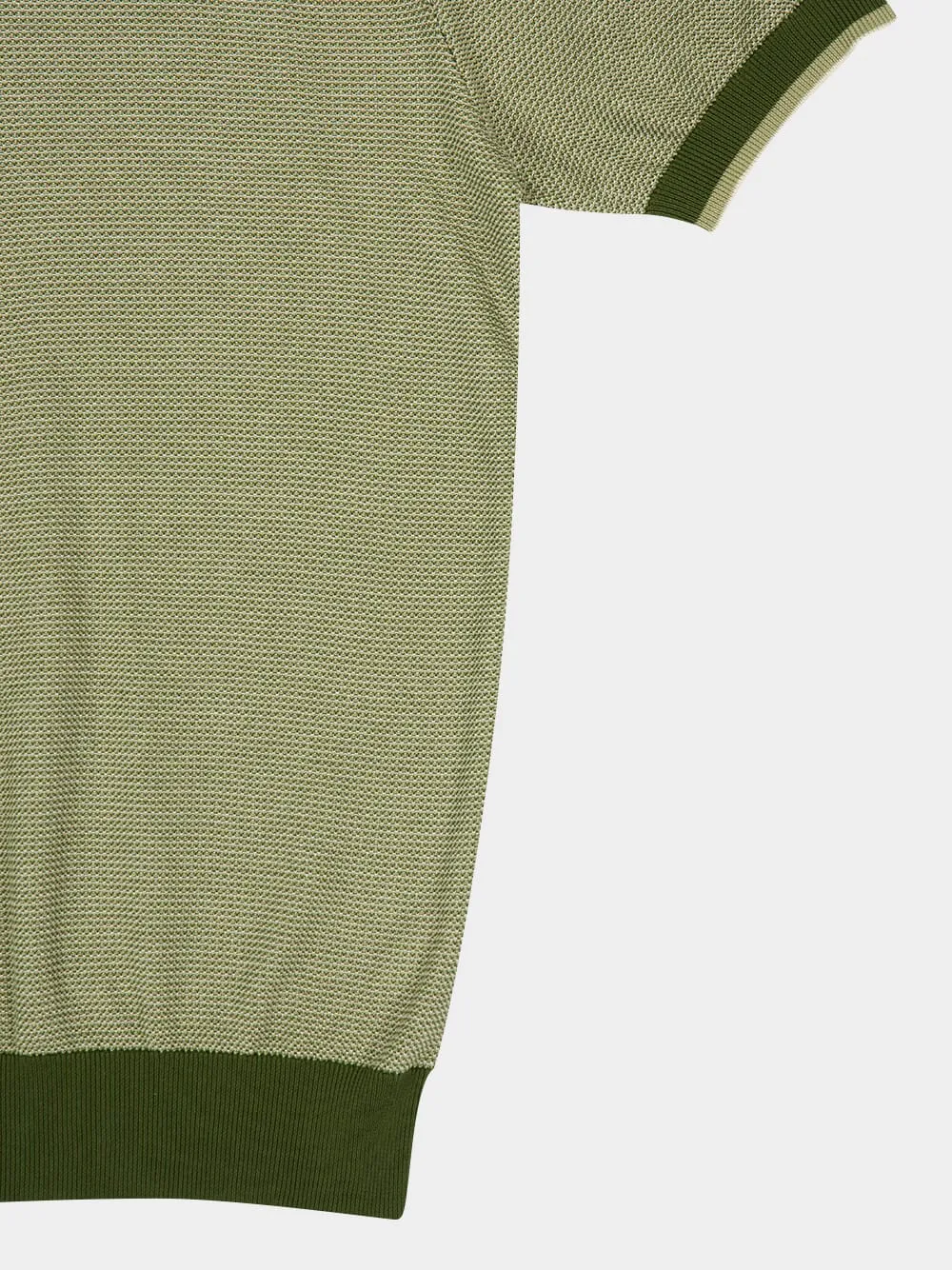 Light Green Cotton Knit Polo sold by Fashion Clinic product image thumbnail 4