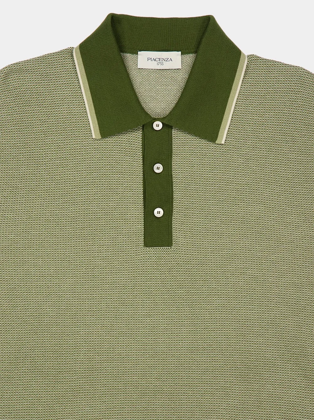 Light Green Cotton Knit Polo sold by Fashion Clinic product image thumbnail 3
