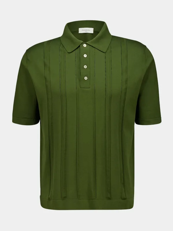 Forest Green Cotton Polo Shirt made by Fashion Clinic