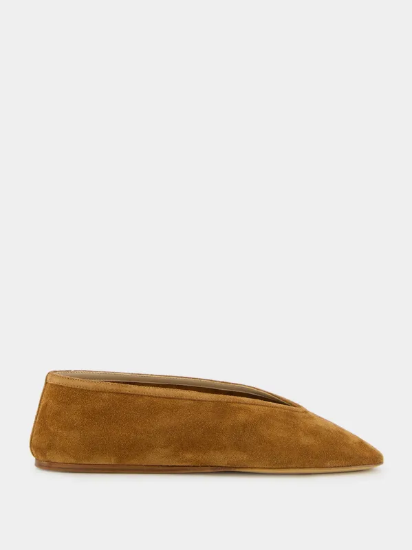 Luna Slipper in Taupe Suede made by Le Monde Beryl