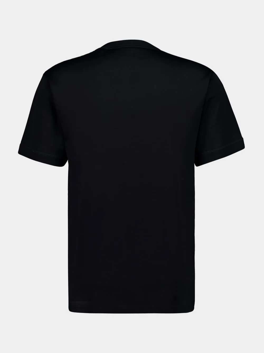 Black Fitted Cotton T-Shirt sold by Fashion Clinic product image thumbnail 2