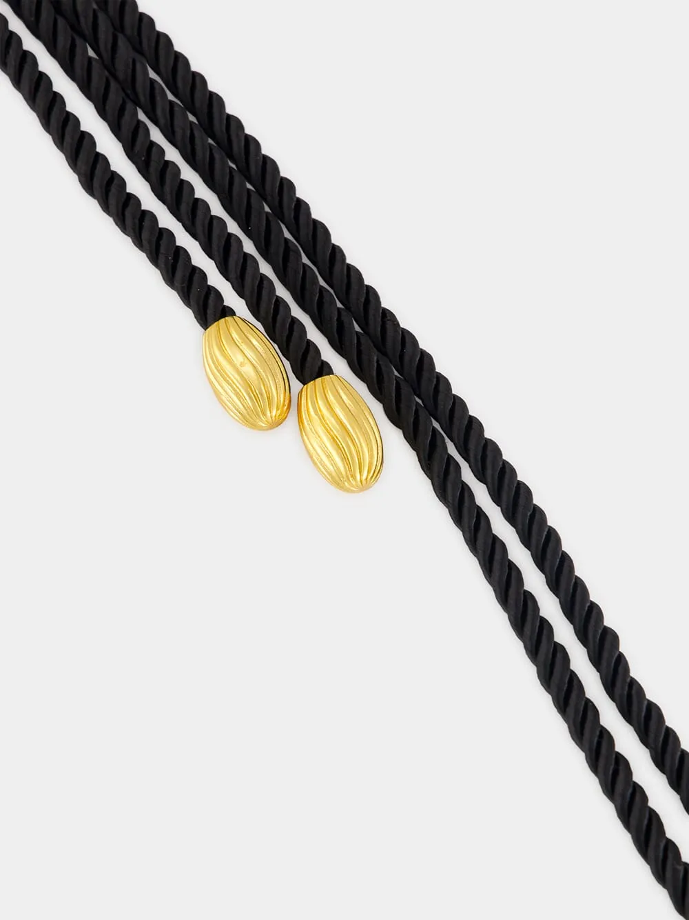 Black Éze Gold Shell Tassel Necklace sold by Fashion Clinic product image thumbnail 4