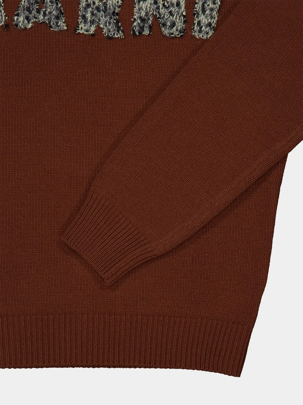 Brown Wool Logo Sweater sold by Fashion Clinic product image thumbnail 4